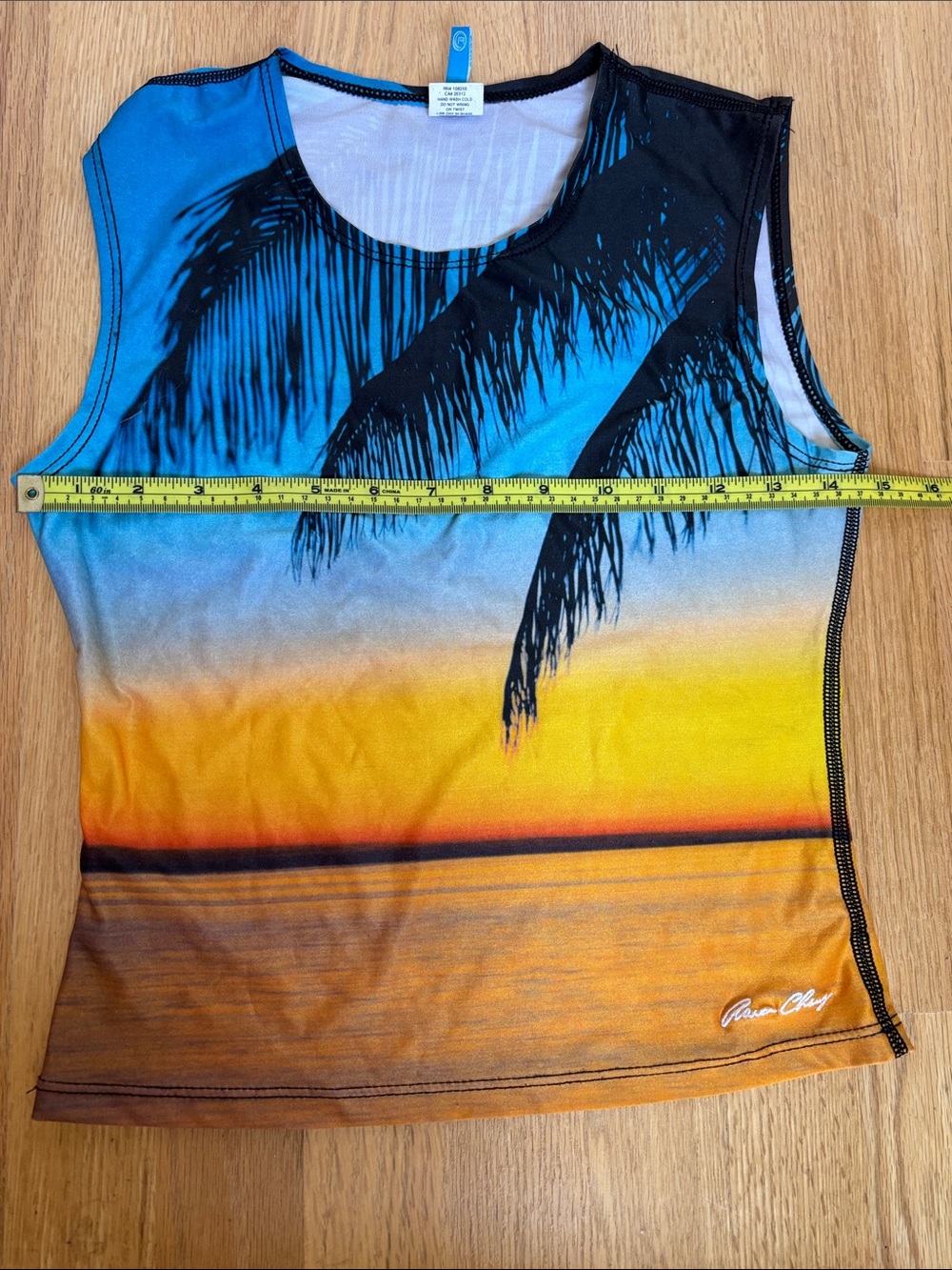 Aaron Chang Vintage Sunset Rash Guard Tank S - Picture 4 of 9
